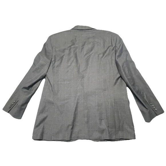Brooks Brothers 346 Size 46L Gray Plaid 2 Button 100% Wool Blazer Sport Coat - Picture 11 of 14